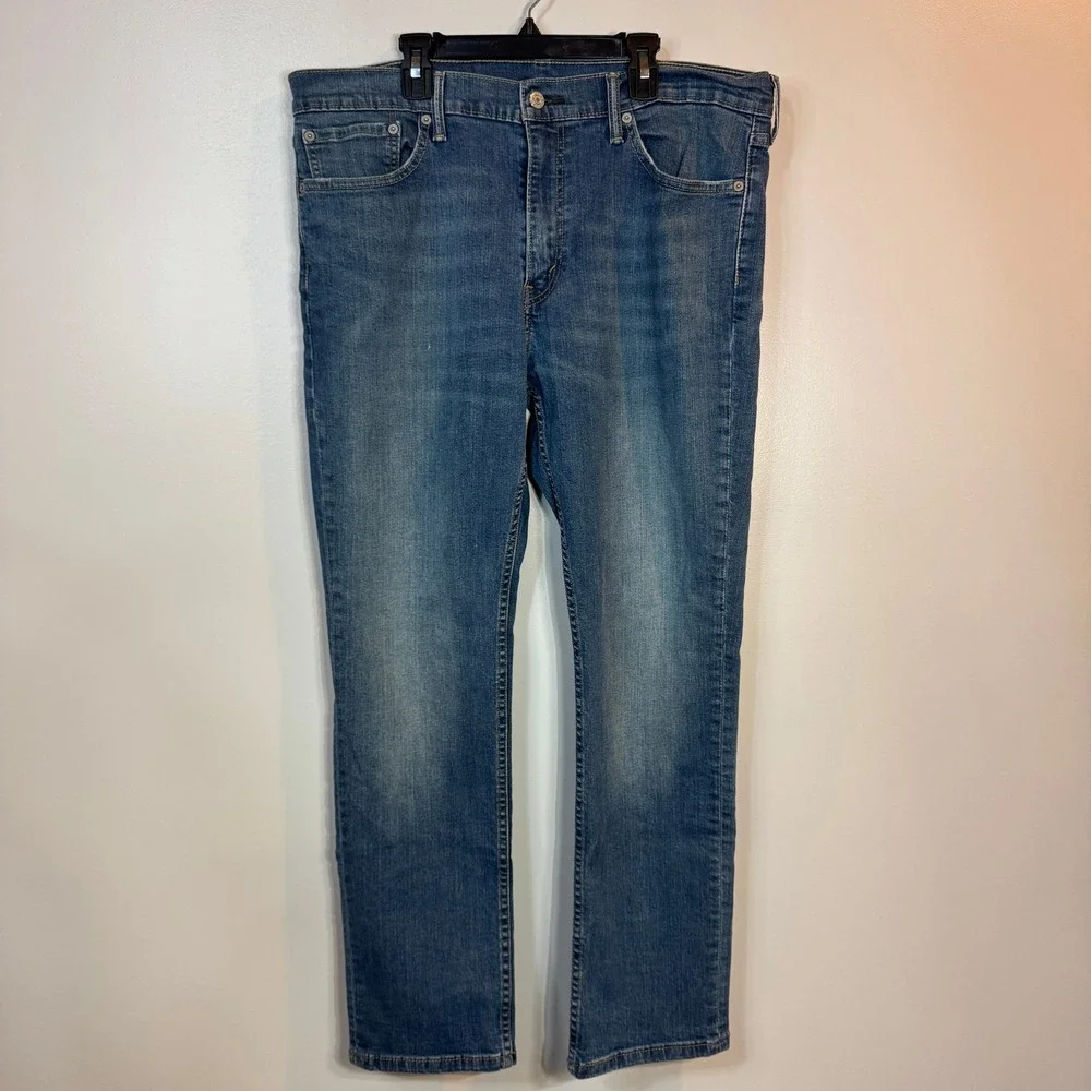 Levi Strauss & Co 511 Mens Jeans W38 L30‎ Blue Straight Fit Denim Actual 36x28